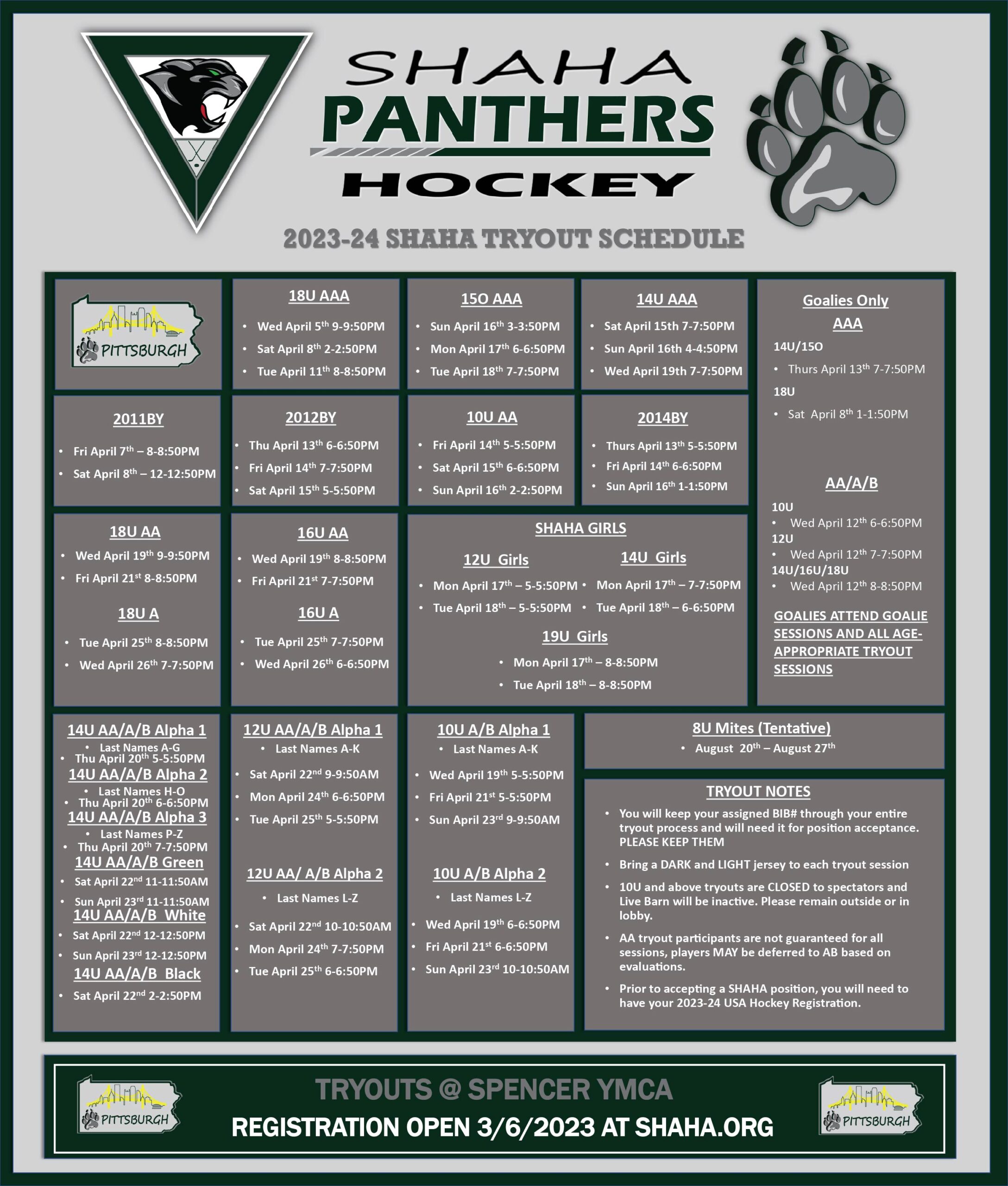 Panthers announce full 2022 schedule